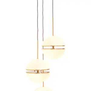 Linnea Three Ball Brass Pendant Light