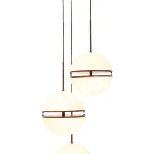 Linnea Three Ball Matte Black Pendant Light