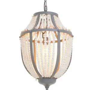 Zanele White Grey Chandelier